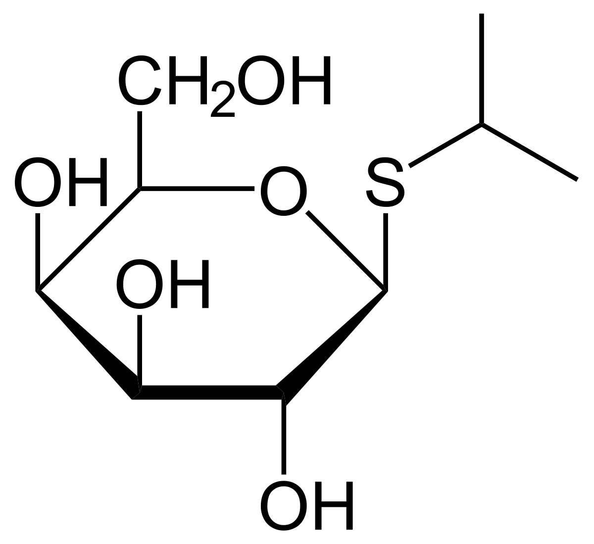 ChemSourcePro Chemical Structure for Isopropyl -β- D-1-Thiogalactopyranosidesis (IPTG) (367-93-1)