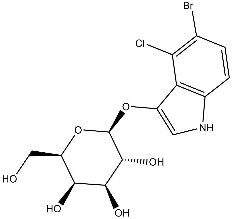 ChemSourcePro Chemical Structure for 5-Bromo-4-chloro-3-indolyl β-D-galactopyranoside (X-GAL) (7240-90-6)