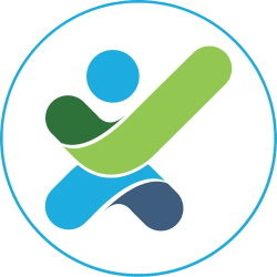 SAA logo featuring an abstract human figure formed by curved and intersecting shapes, enclosed within a circular border.