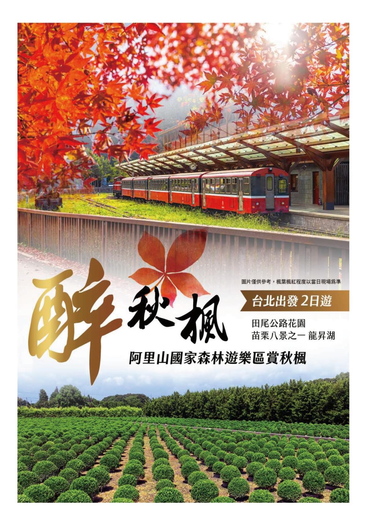 【台北-嘉義醉秋楓】繡球花季+五星永豐棧 二日