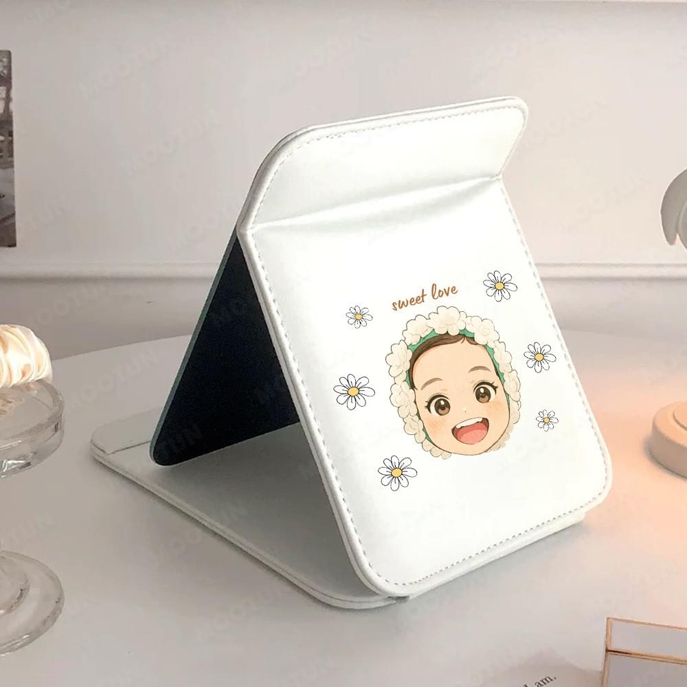 折疊式皮革隨身鏡