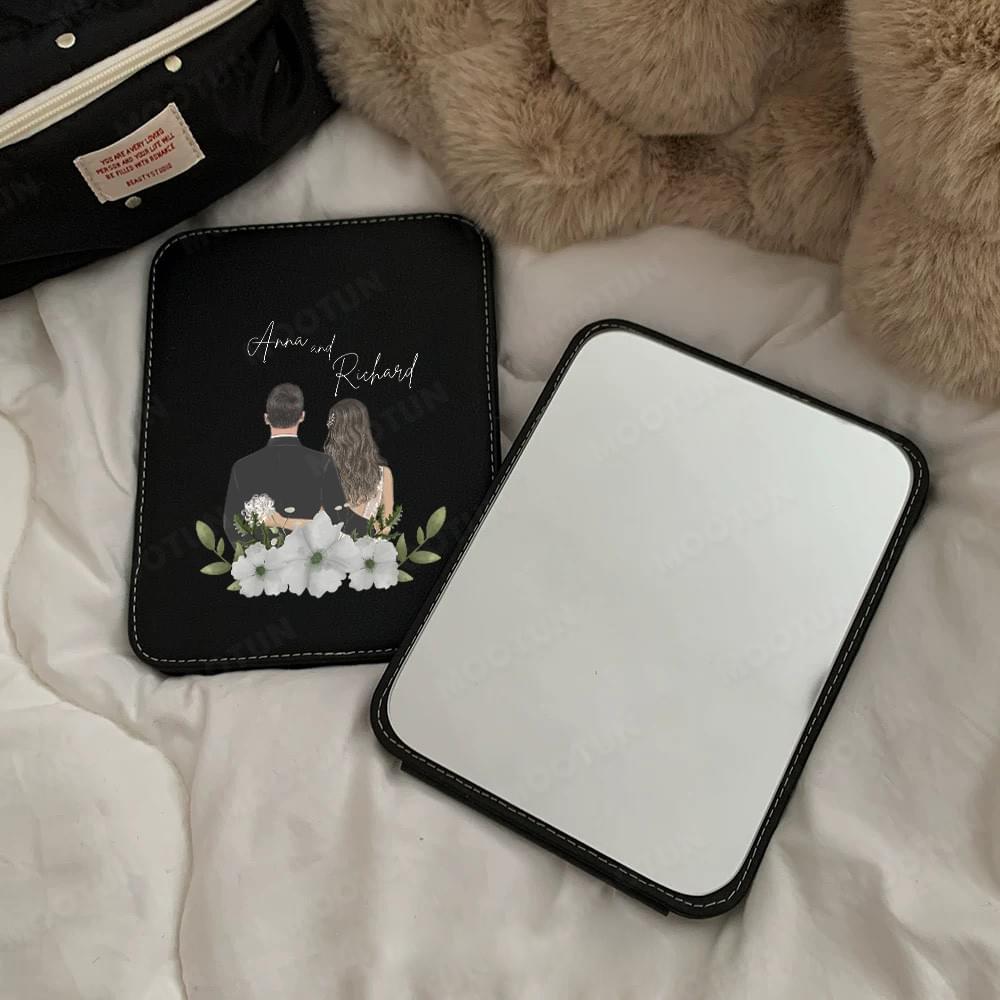 折疊式皮革隨身鏡