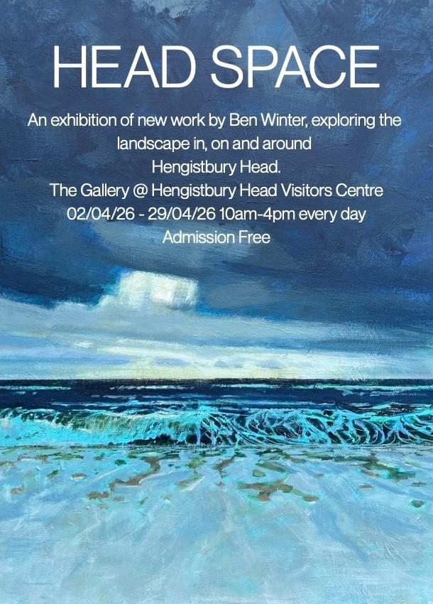 Ben Winter art exhibition Dorset, Hengistbury Head Visitors Centre April 2026