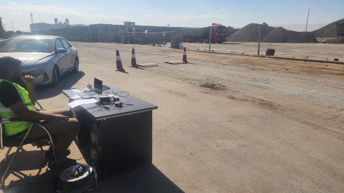 ميزان محوري متنقل للشاحنات