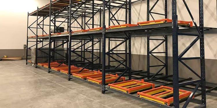 push back pallet rack