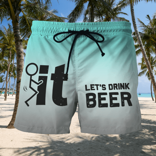 Short Stop Mask Let's drink beer beach short