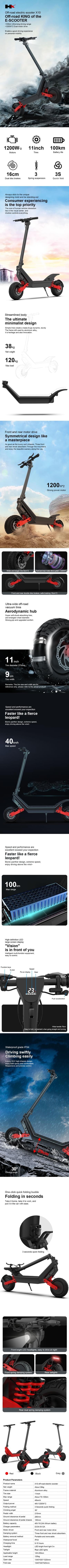 X10 Off-Road Electric Scooter