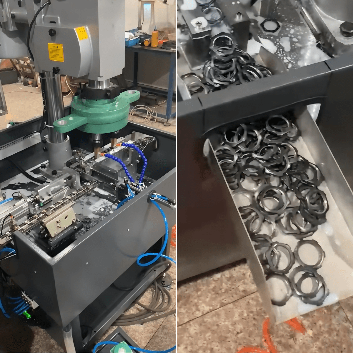 Non-standard customization full automatic large thread double axis tapping machine