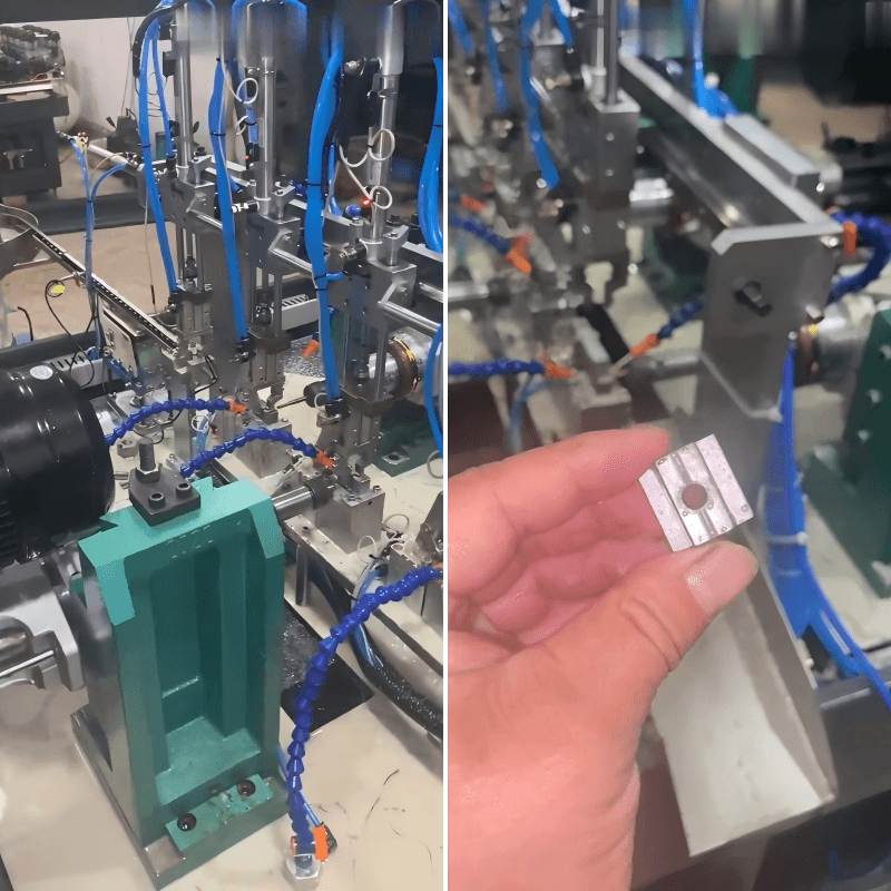 Automatic tapping and chamfering machine