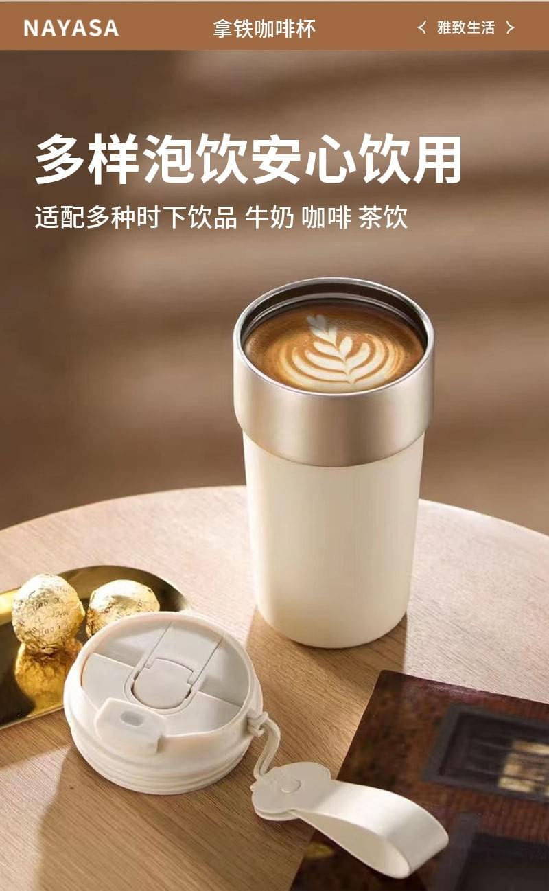保溫杯女316L加厚不鏽鋼杯家用大容量咖啡杯簡約吸管杯子真空