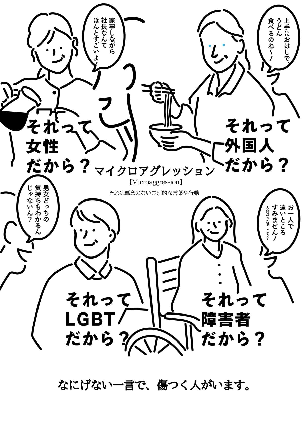 マイクロアグレッション啓発ポスターの代案