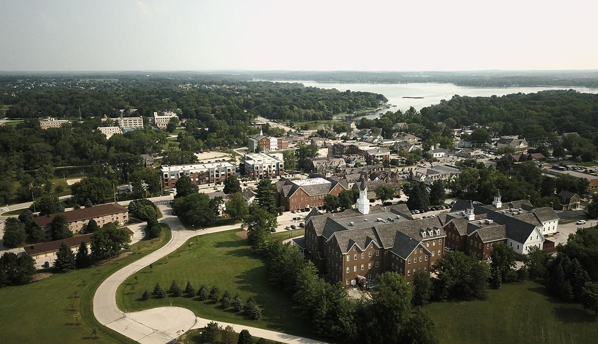 262 Concrete - Downtown Delafield Arial View