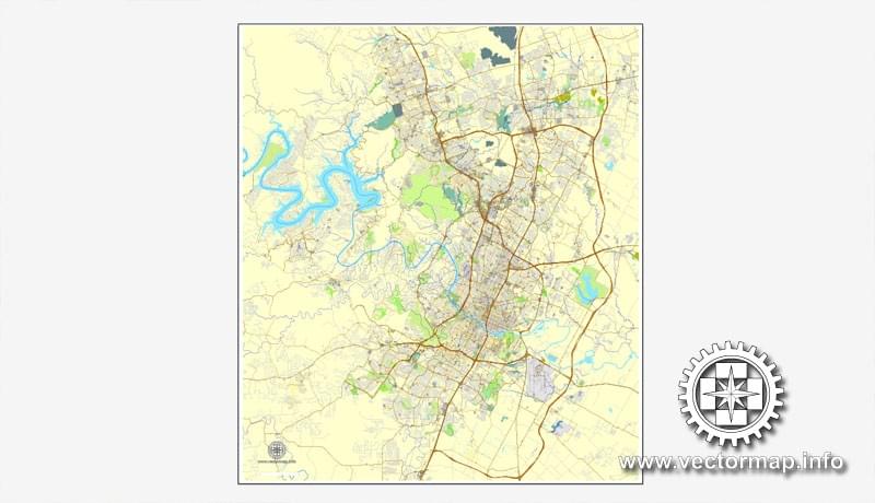 Austin printable maps in PDF