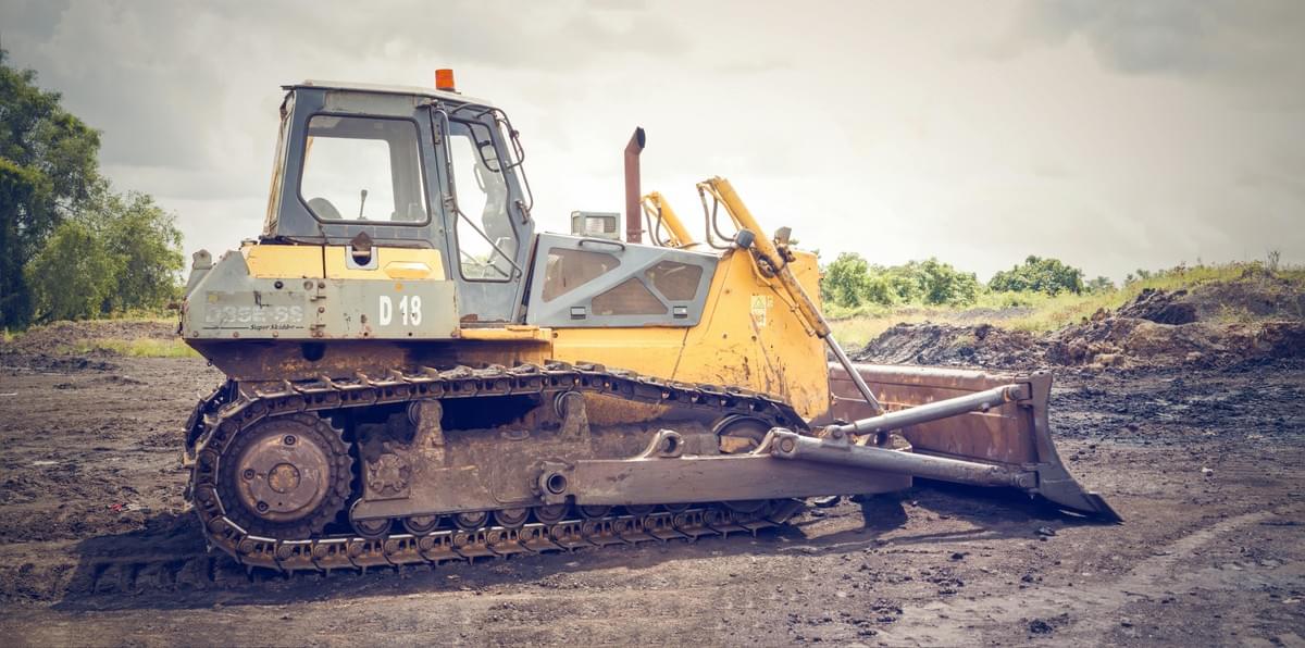 Bulldozer clearing land in Florida