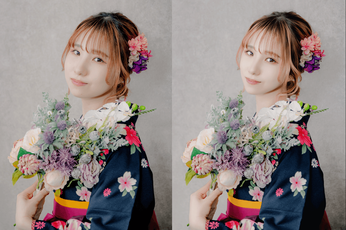 一般的な仕上げと美肌加工の違い