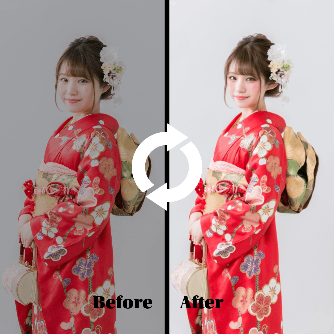 成人式振袖写真の補正ならスタイルアップ（style up）
