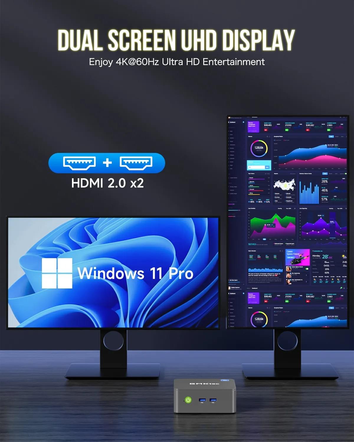 GMKtec NucBox G3 Plus N150 迷你電腦 - 16GB RAM +512 GB / 1 TB SSD + Win 11 Pro