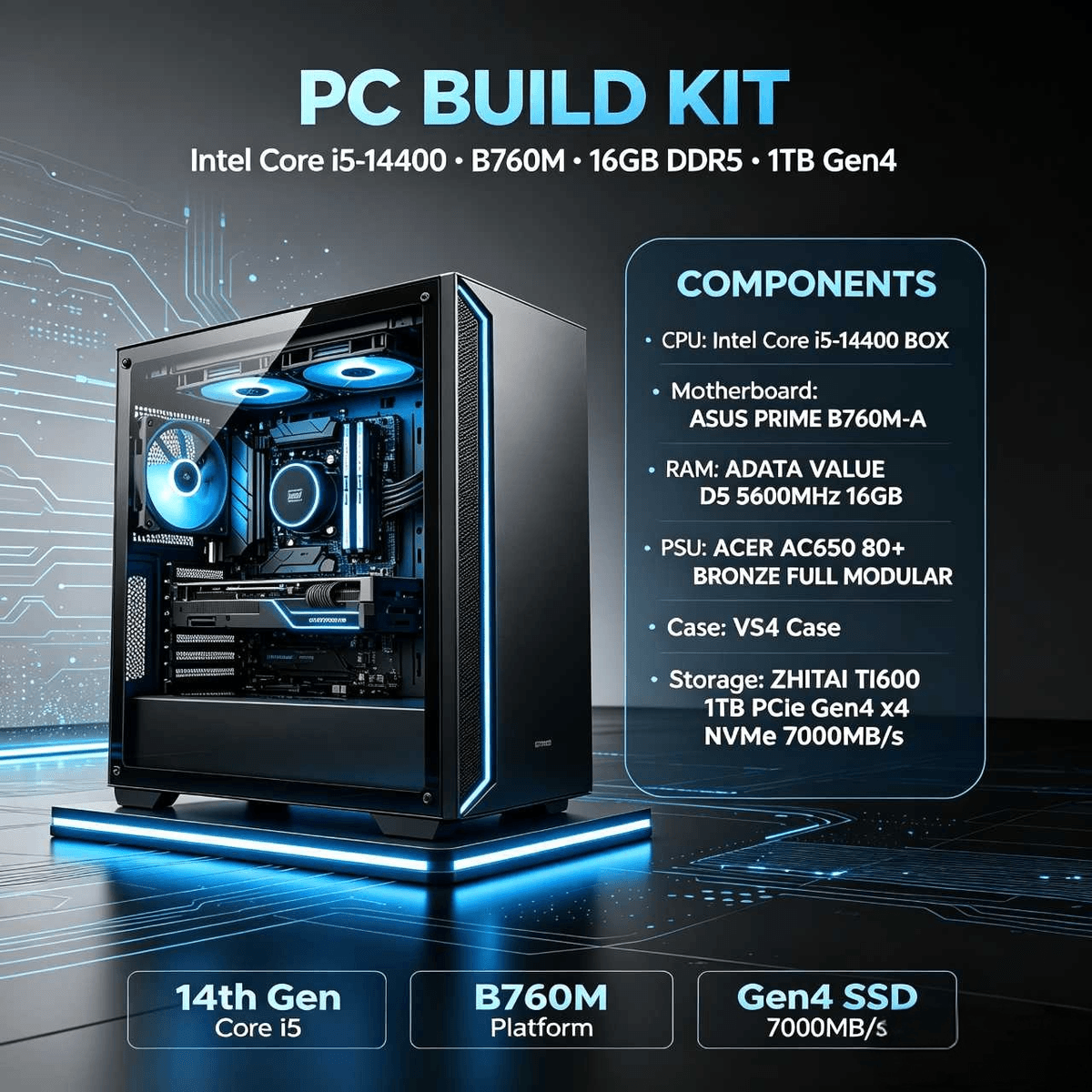Intel® Core™ i5-14400 16+1T 進階文書組合