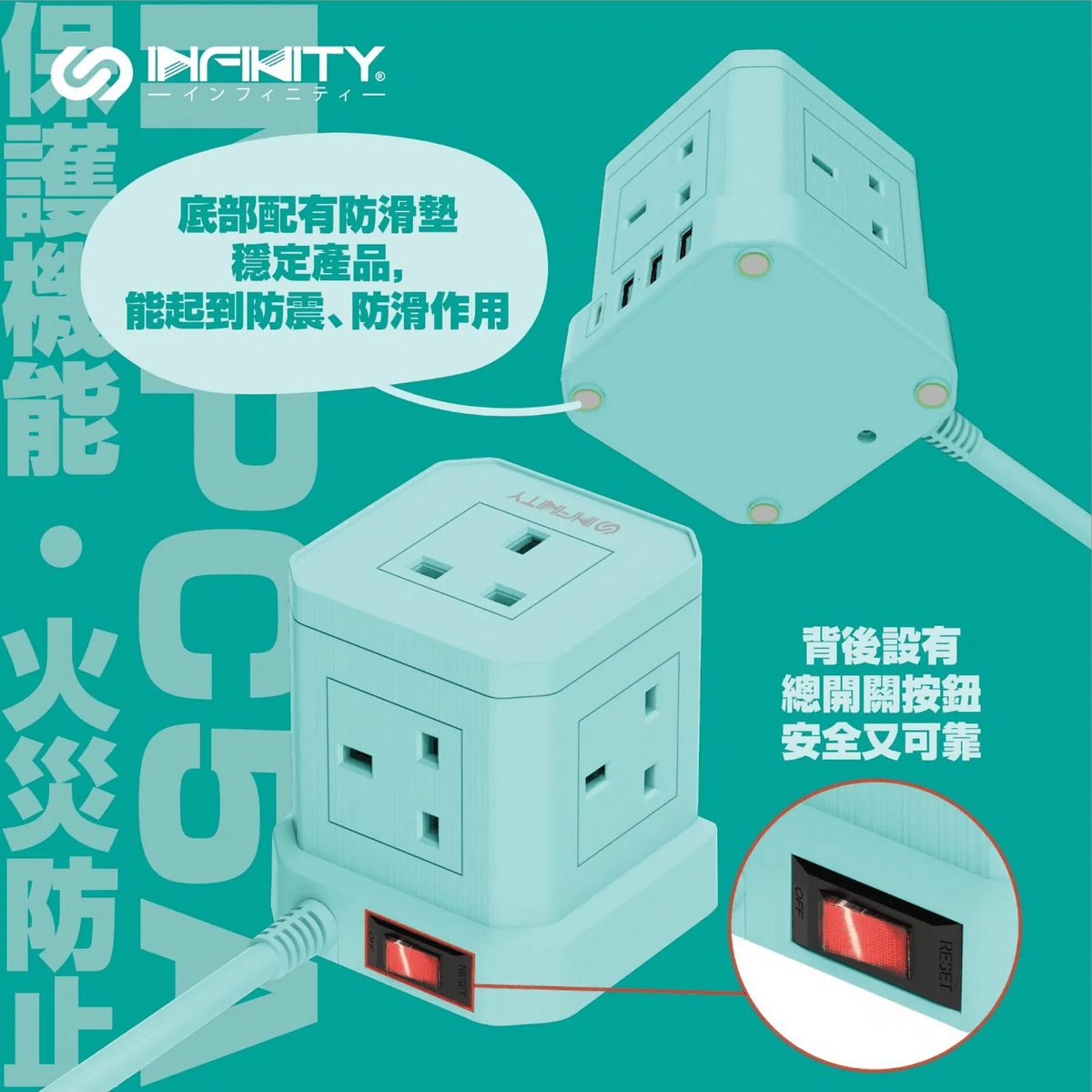 INFINITY PC5A  PD20W 3A1C 5位直立插頭