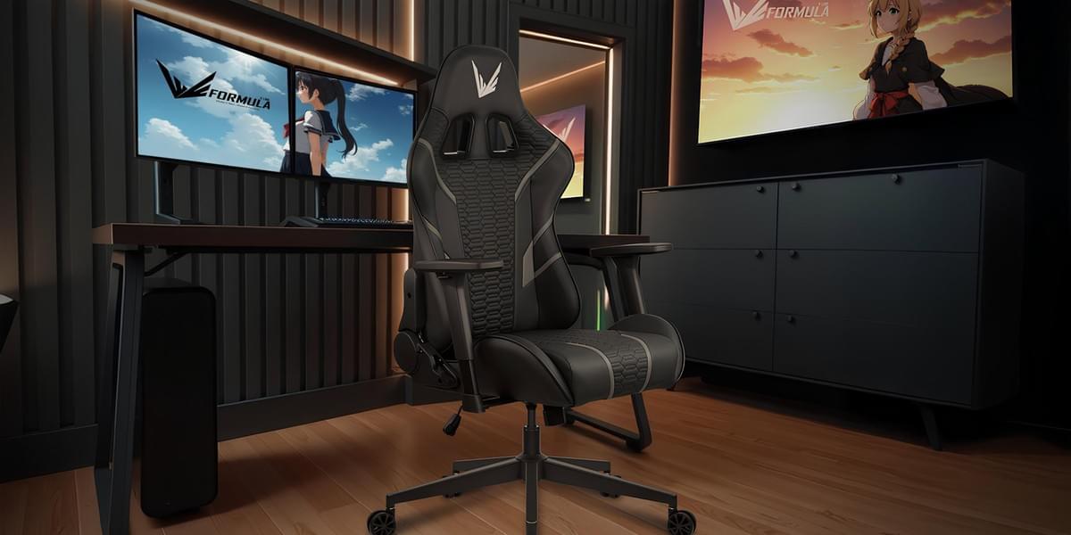 Formula V Line VC1 黑灰色PU皮革電競椅 - 