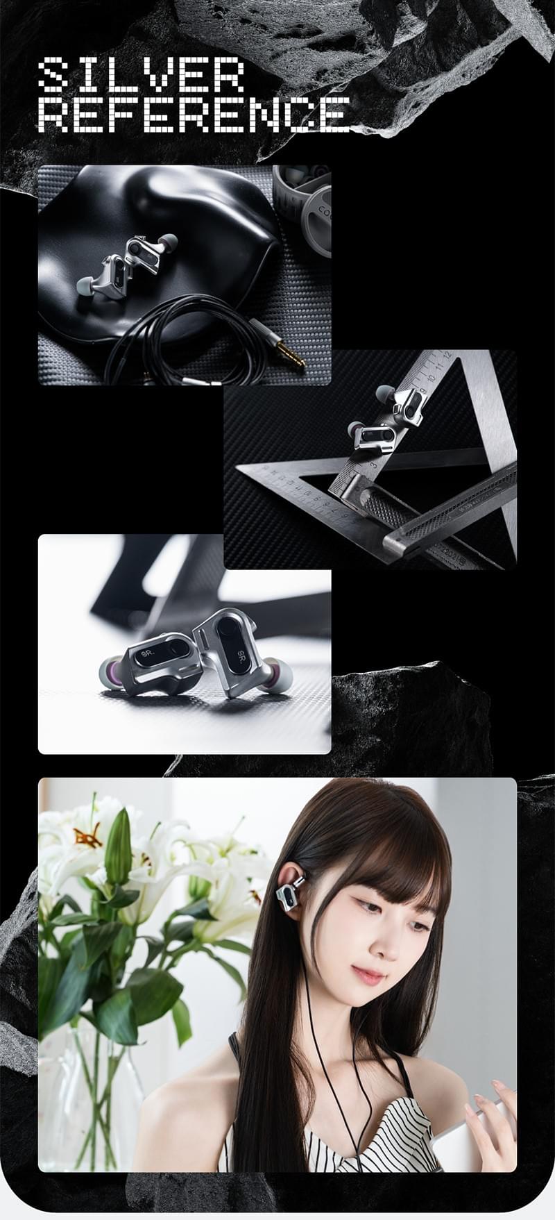 [COLORFLY] SR「シルバーリファレンス」カスタム4.4 mmイヤーパッド付き高忠実度有線イヤホン