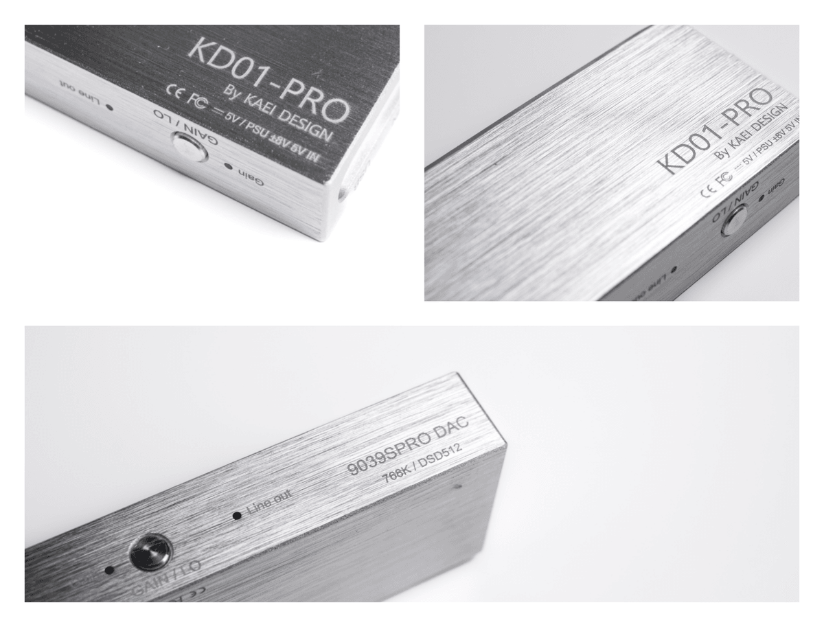 KAEI DESIGN KD01-PRO シングル ESS 9039SPRO チップ搭载 DONGLE DAC/AMP（PSU 接続で推力アップ可能）