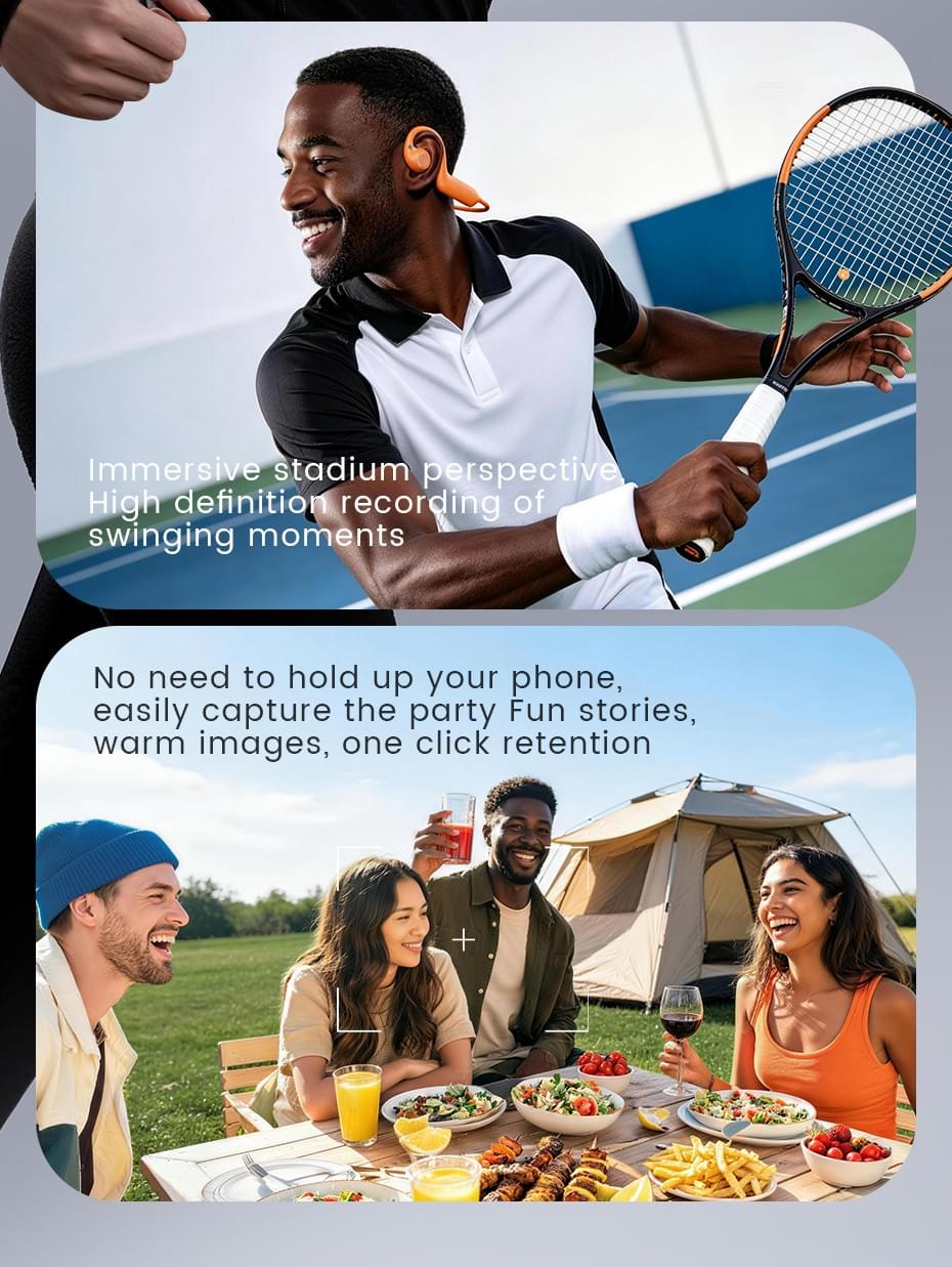 Open-ear Headset with Built-in HD Camera | Hands-Free Wearable Video & Audio Device