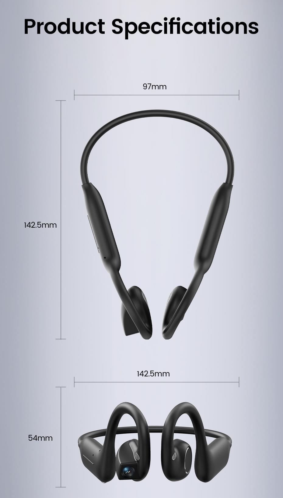 Open-ear Headset with Built-in HD Camera | Hands-Free Wearable Video & Audio Device