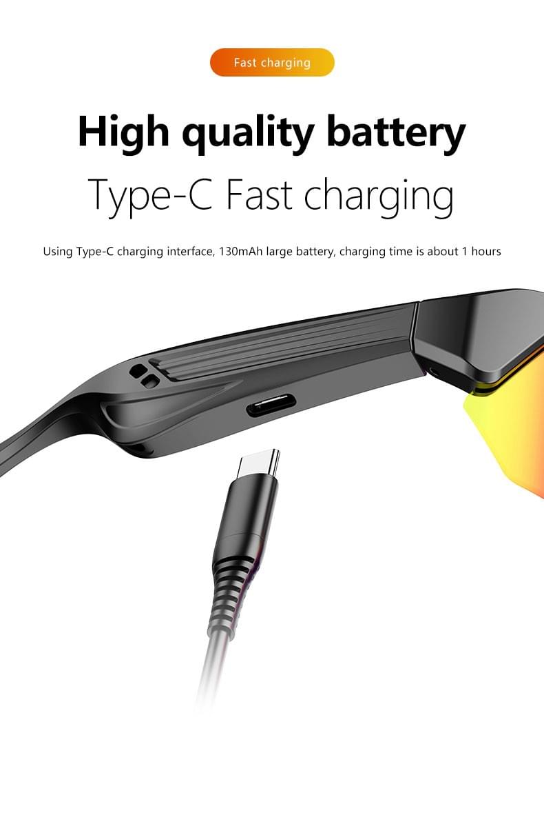 IG-05 AI Cycling Sunglasses,130mAh, Music Play, CE RoHS FCC PPE 