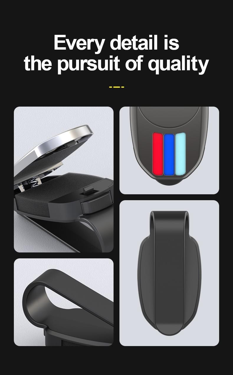 Universal Sun Visor Sunglasses Clip — Racing Style Metal Frame & One-Click Opening