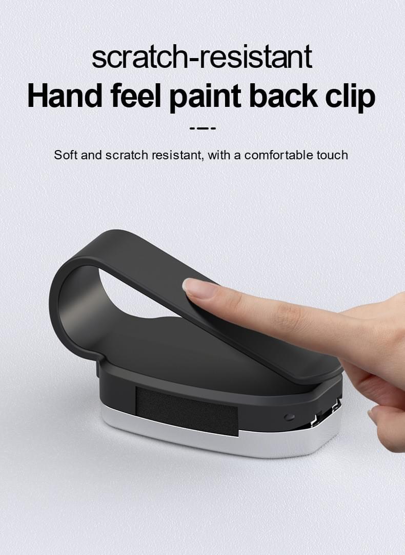 Universal Sun Visor Sunglasses Clip — Racing Style Metal Frame & One-Click Opening