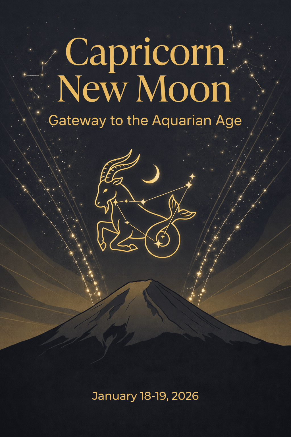 Capricorn New Moon January 18–19, 2026 - ASTROLOGY AQU...