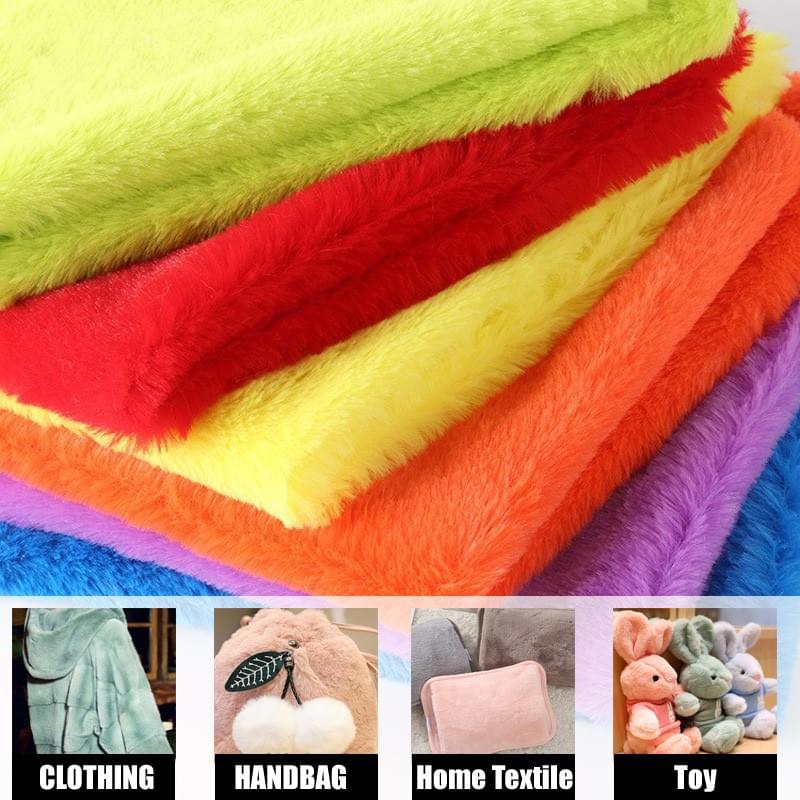 In-Stock Faux Rabbit Fur Fabric | Super Soft Plush Polyester | Ready to Ship