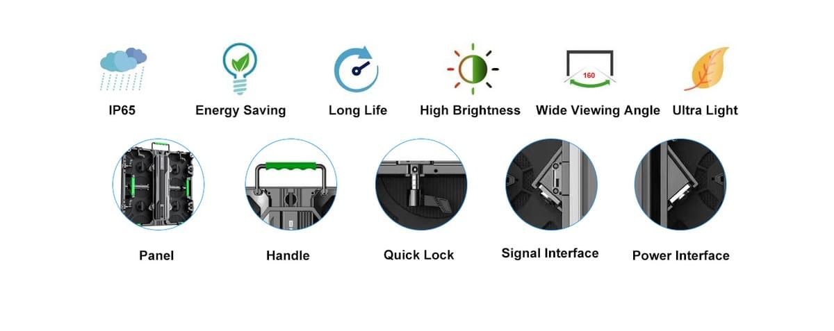 Rental LED Display Panel 500x500 mm Features