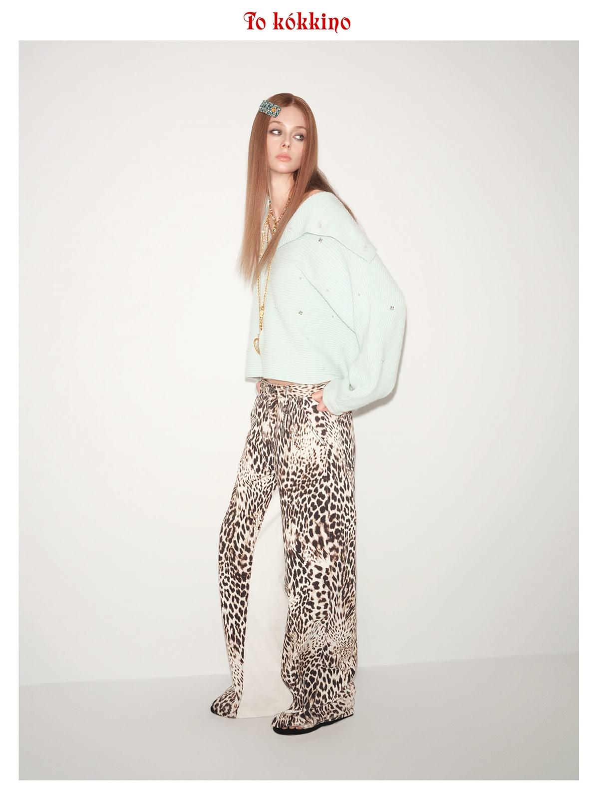 tokokkino*「Blue Pearl」 Lake Blue Pearl Cashmere Sweater