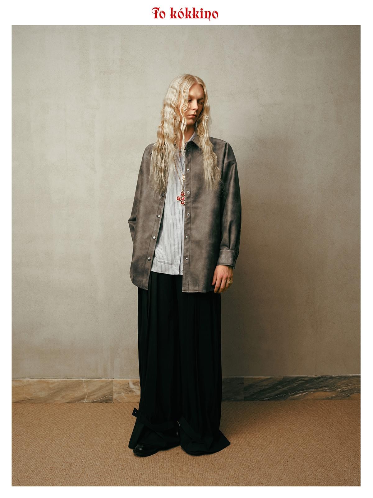 tokokkino* Pleated, Soft, Adjustable  Suit Pants