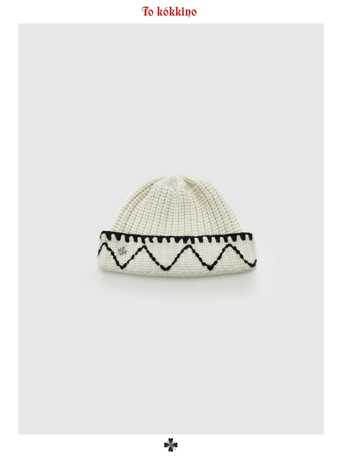 tokokkino*「Temperature-sensitive Stitching」 Embroidered Cuffed Beanie