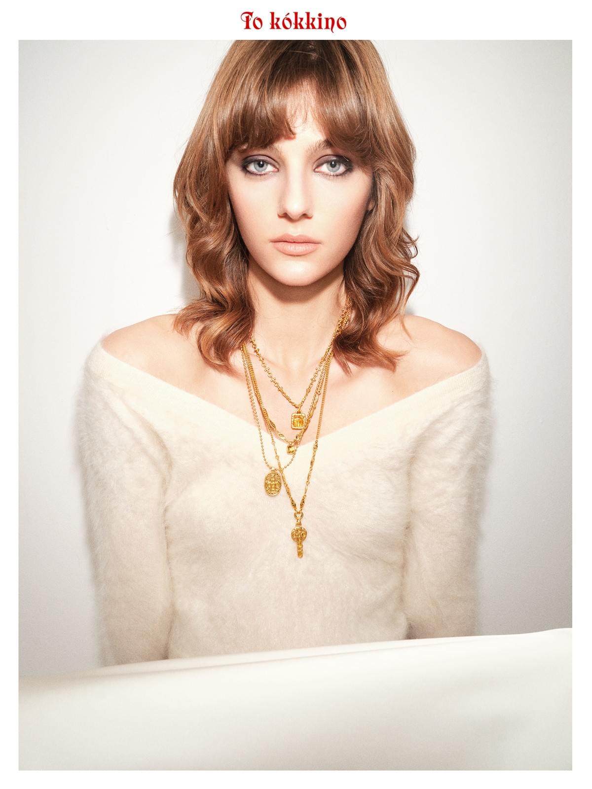 tokokkino*「Rock Sugar」Citrine Square Pendant Necklace