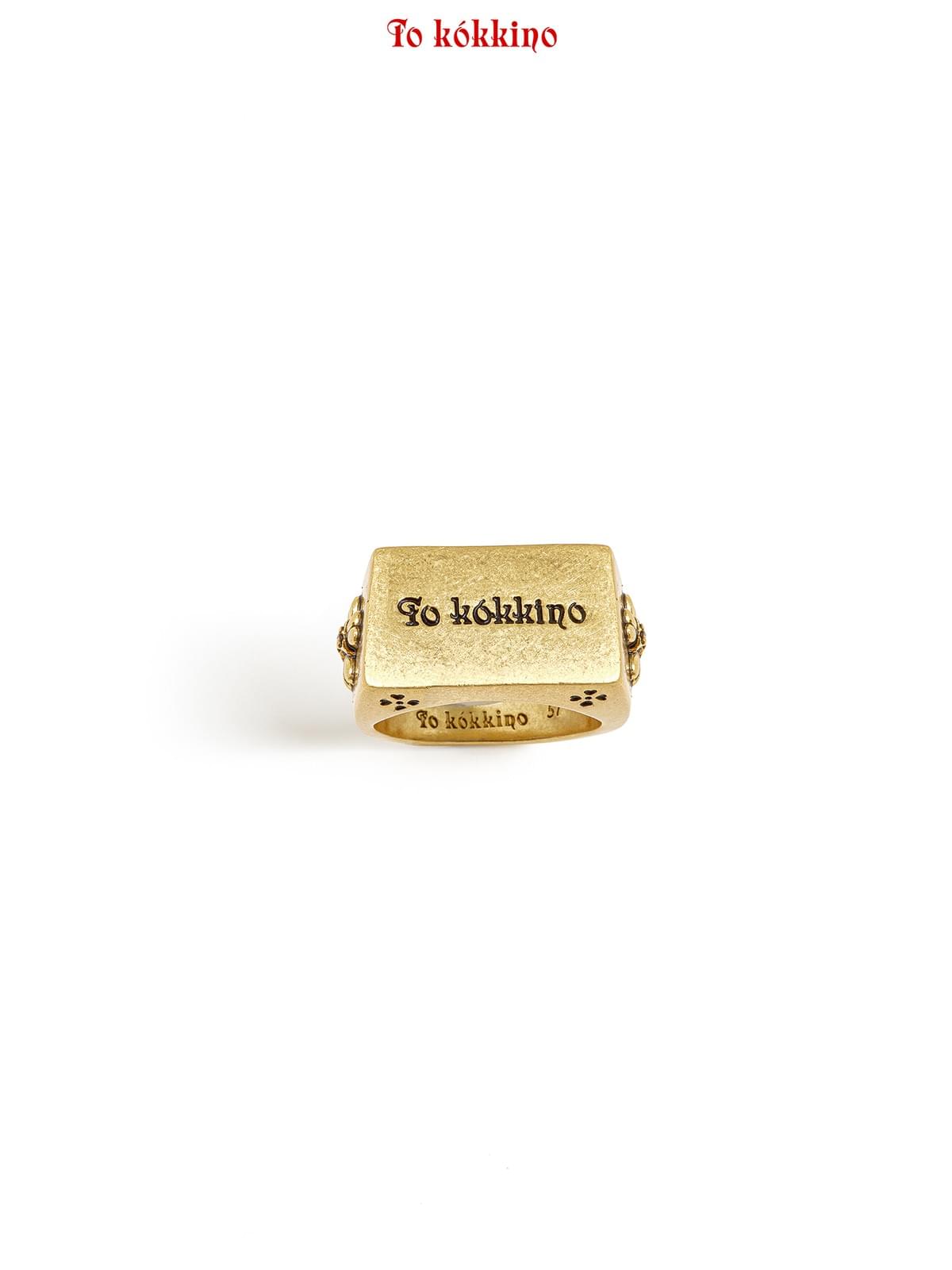 tokokkino*「Imprint」Square Letter Ring