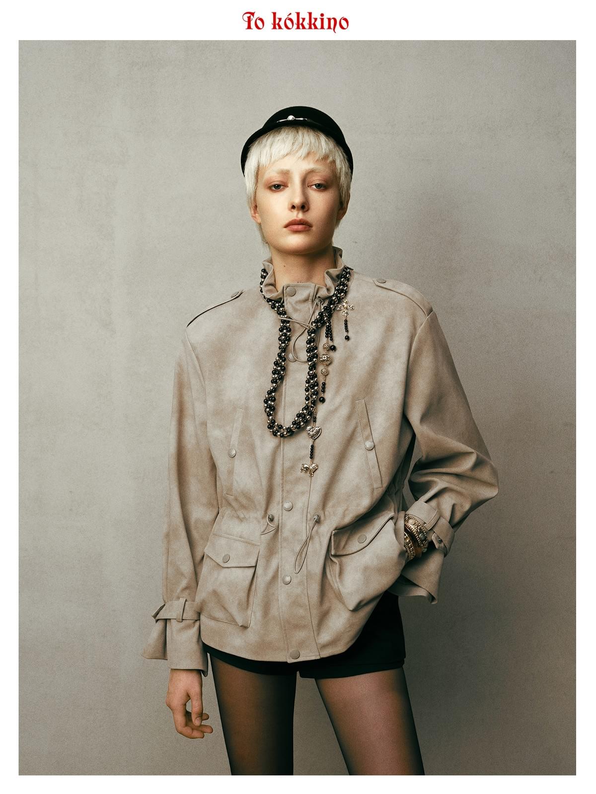 tokokkino* Eco-Friendly Suede Belted Jacket