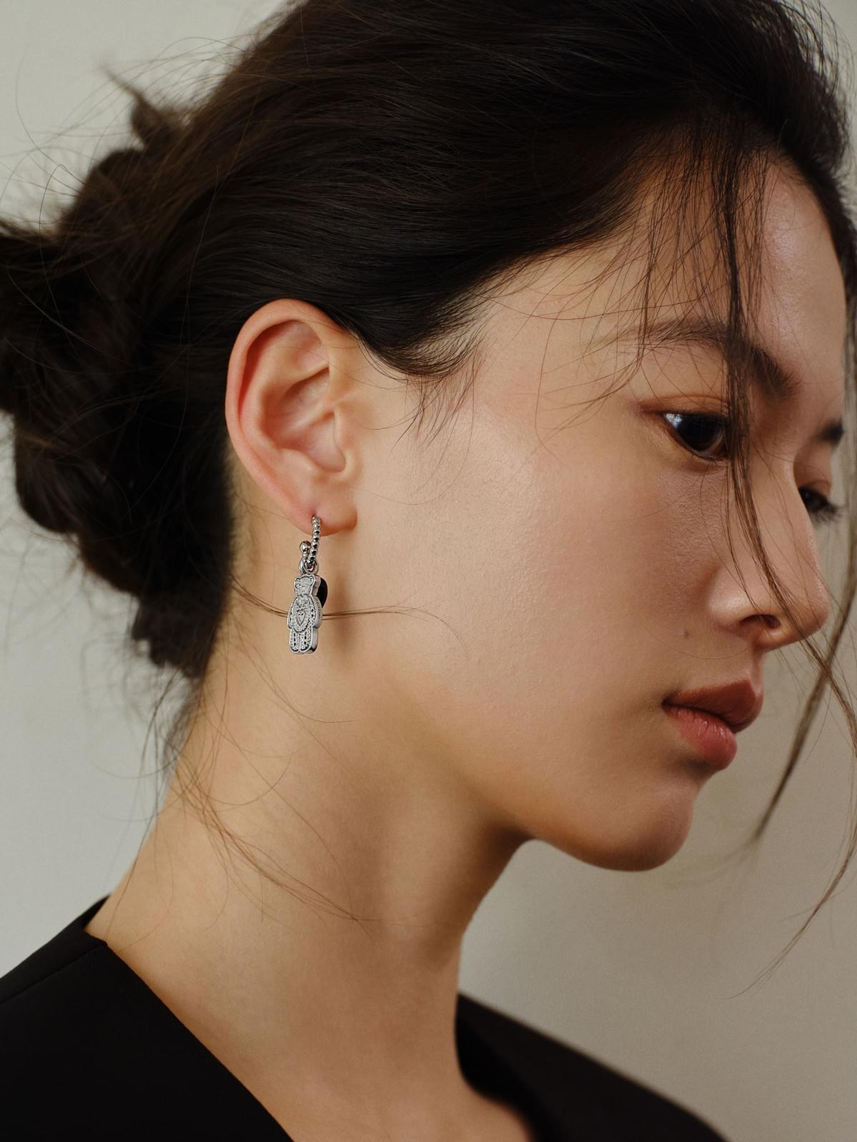 爱心小熊耳钉*饼干系列Drop Earring
