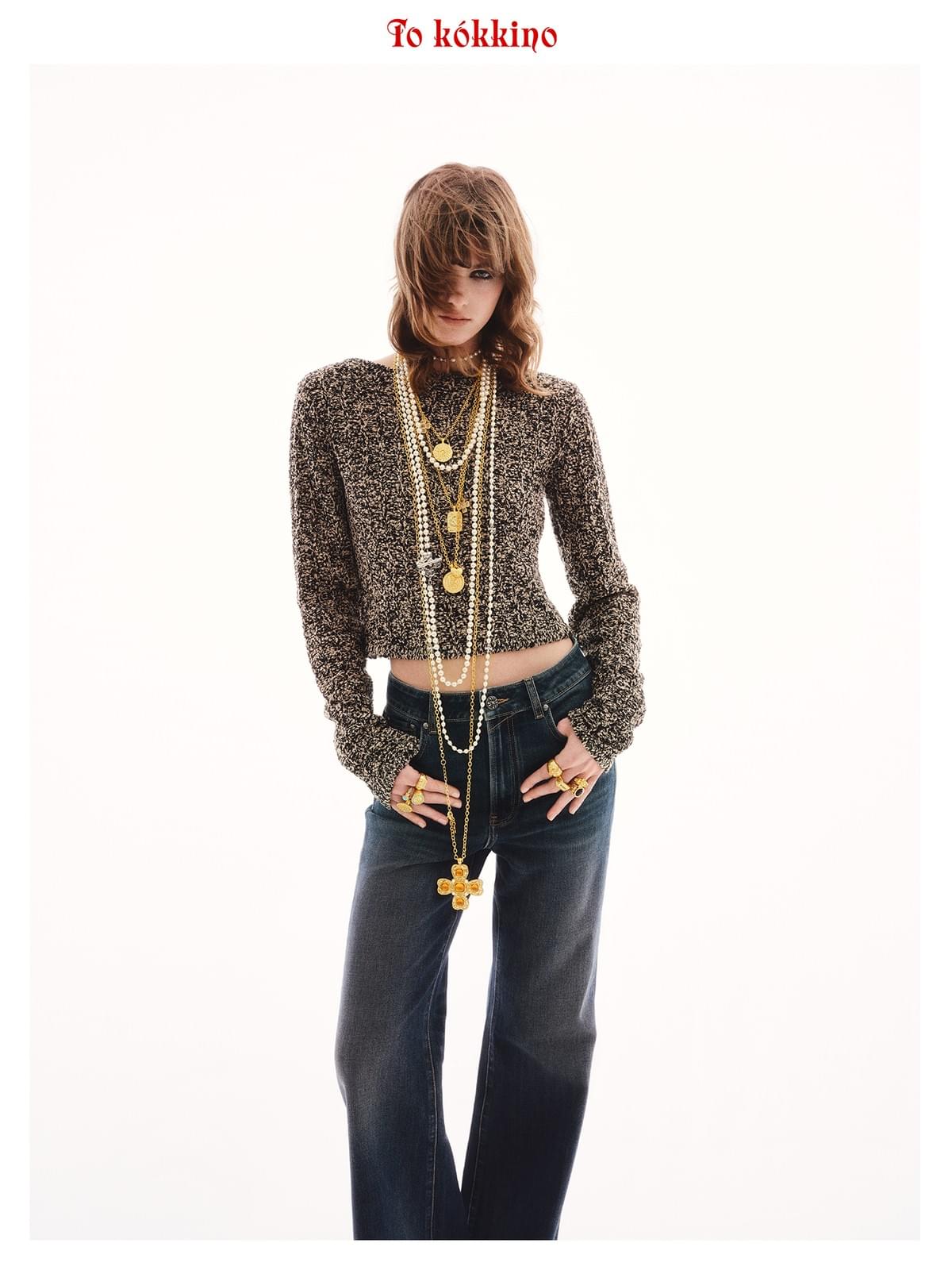 tokokkino*「Wish」Golden Multi-pendant Necklace