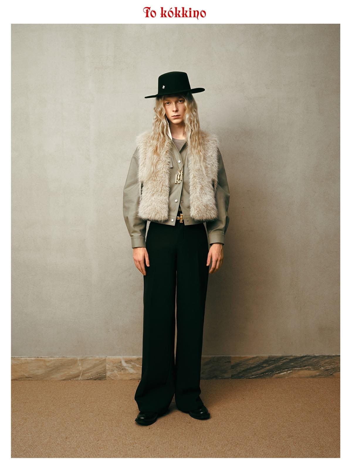 tokokkino* MAX Straight-Leg Pleated Trousers