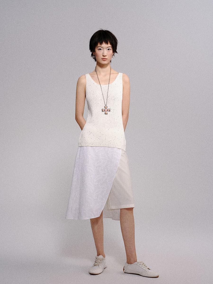 TOKOKKINO* Fake Two-Piece Skort