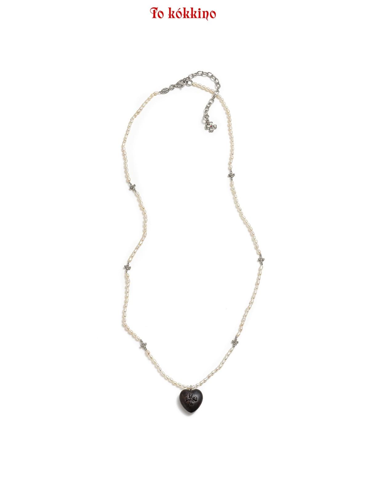 tokokkino*「Tender Rebellion」Natural Pearl and Purple Gold Ebony Necklace