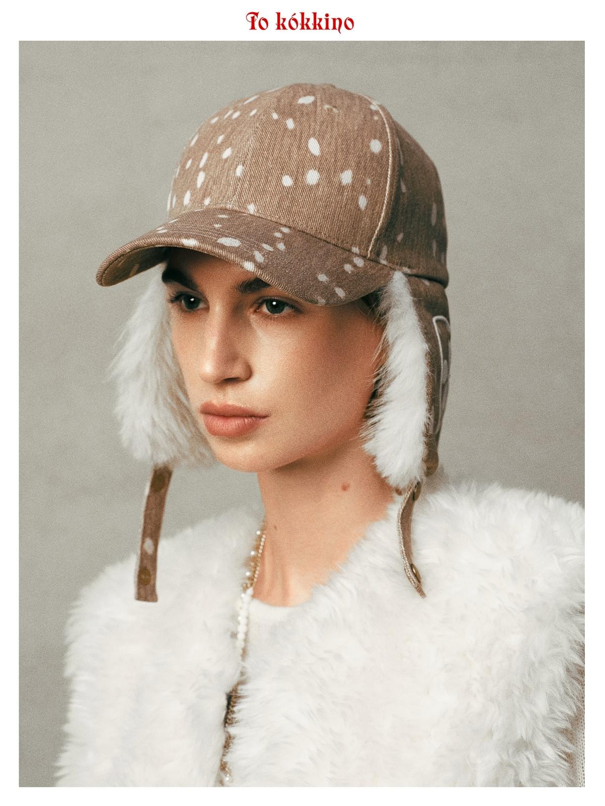 tokokkino* Fawn Fur Hat