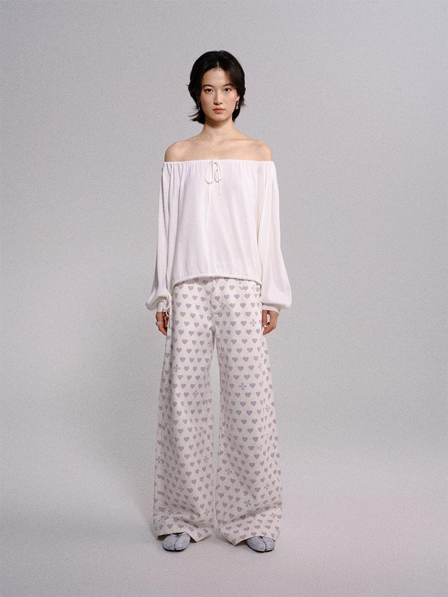 Tokokkino * Purple Heart Low-rise pants 25SSN07