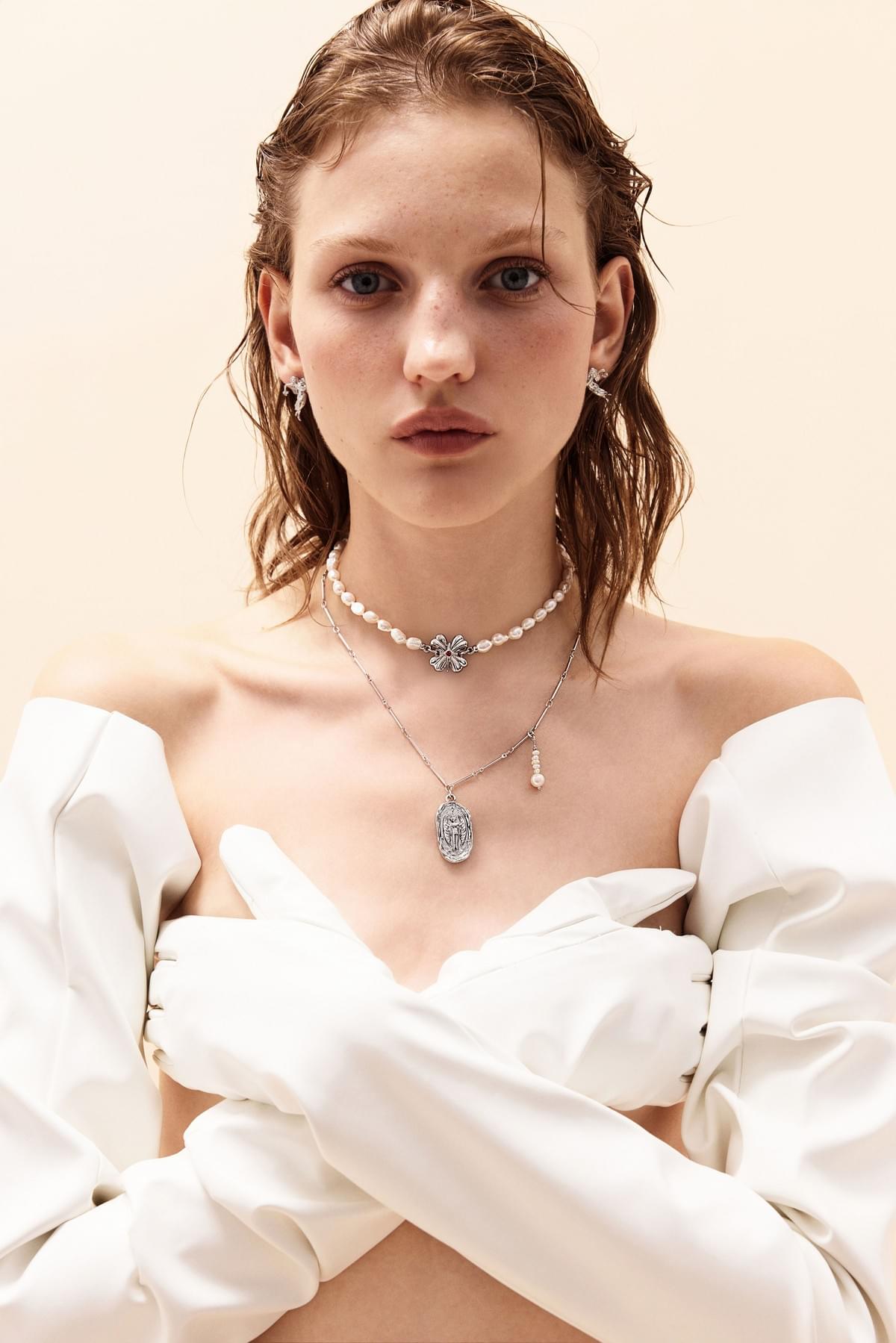 山洞中的天使天然珍珠项链Necklace