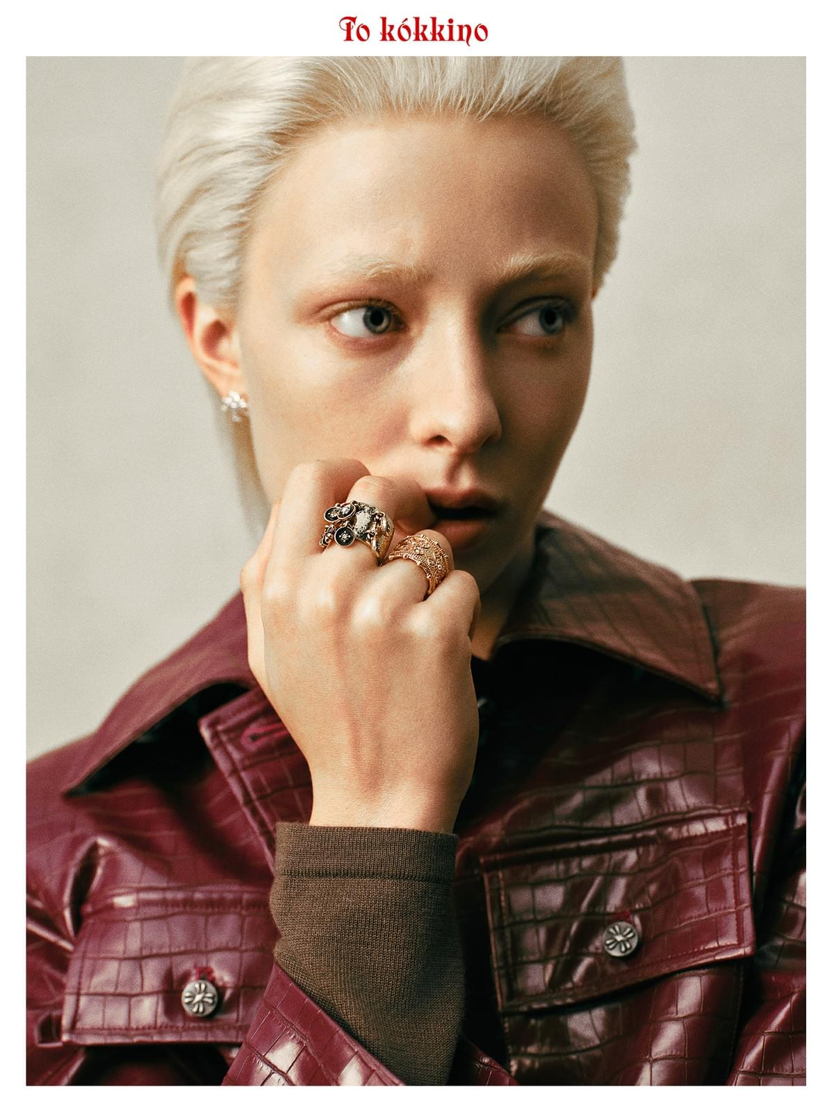 tokokkino* Lace Four-Sided Bowknot Ring