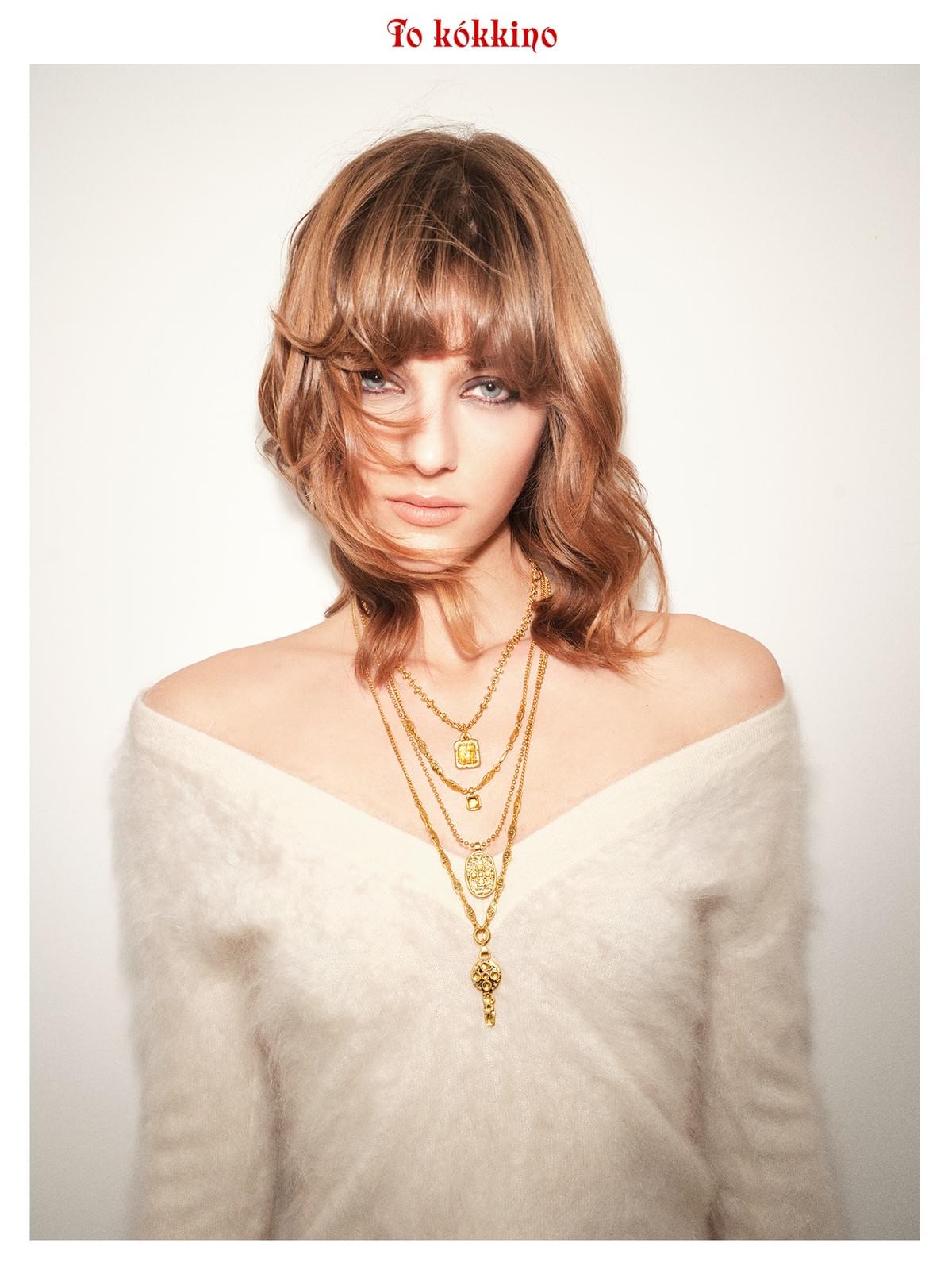 tokokkino*「Basic Soft White」 Dual-wear White V-neck Sweater